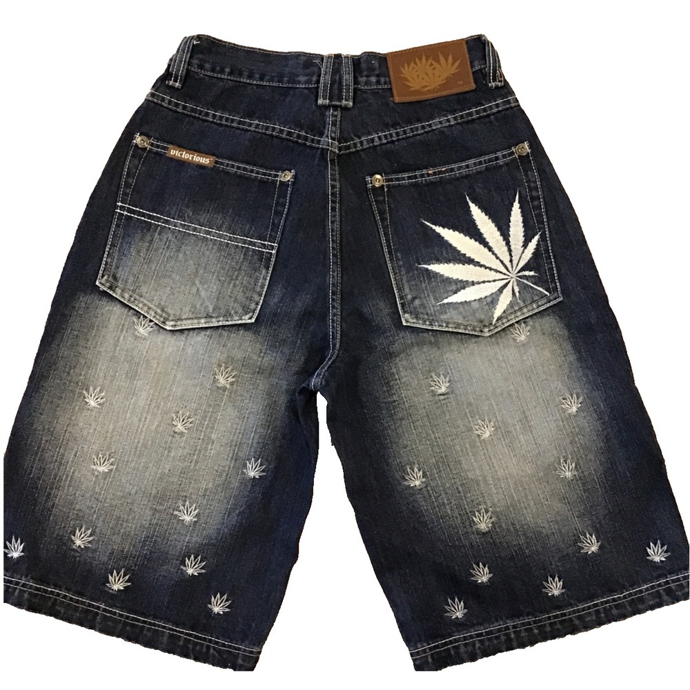 Victorious Urban Couture Jean Denim‎ Shorts Mens Sz 30 Big Mary Jane 90s Y2K